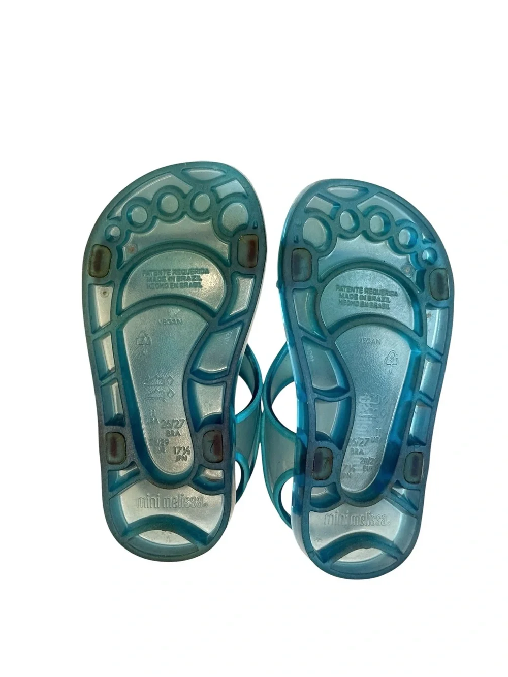 Mini Melissa Girls Aqua Sandals size 11